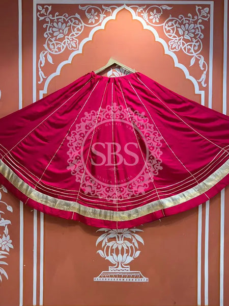 GARBA DANDIYA SKIRTS FOR NAVRATRI WITH UNSTITCHED BLOUSE Pink
