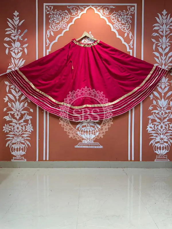 GARBA DANDIYA SKIRTS FOR NAVRATRI WITH UNSTITCHED BLOUSE Pink
