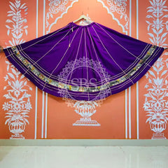 GARBA DANDIYA SKIRTS FOR NAVRATRI WITH UNSTITCHED BLOUSE PURPLE 2