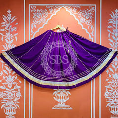 GARBA DANDIYA SKIRTS FOR NAVRATRI WITH UNSTITCHED BLOUSE Purple
