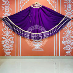 GARBA DANDIYA SKIRTS FOR NAVRATRI WITH UNSTITCHED BLOUSE Purple