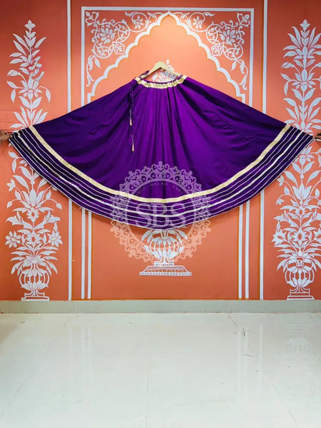 GARBA DANDIYA SKIRTS FOR NAVRATRI WITH UNSTITCHED BLOUSE Purple