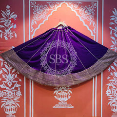 GARBA DANDIYA SKIRTS FOR NAVRATRI WITH UNSTITCHED BLOUSE Purple