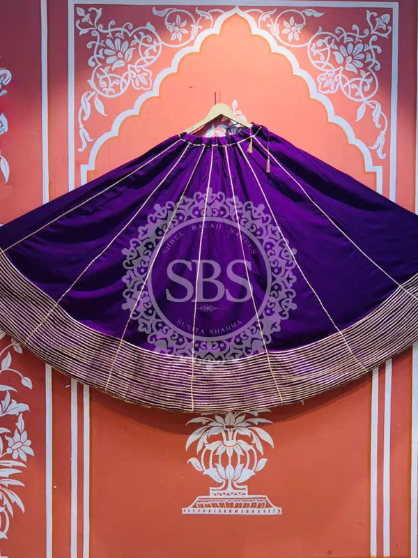 GARBA DANDIYA SKIRTS FOR NAVRATRI WITH UNSTITCHED BLOUSE Purple