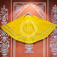 GARBA DANDIYA SKIRTS FOR NAVRATRI WITH UNSTITCHED BLOUSE Yellow