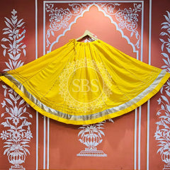 GARBA DANDIYA SKIRTS FOR NAVRATRI WITH UNSTITCHED BLOUSE Yellow