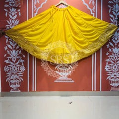 GARBA DANDIYA SKIRTS FOR NAVRATRI WITH UNSTITCHED BLOUSE Yellow