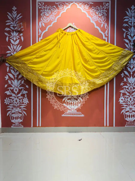GARBA DANDIYA SKIRTS FOR NAVRATRI WITH UNSTITCHED BLOUSE Yellow