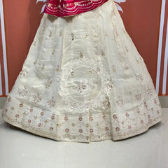 GAZI SILK COSMOS TISSUE GOTA PATTI ZARDOZI LEHENGA