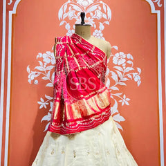GAZI SILK COSMOS TISSUE GOTA PATTI ZARDOZI LEHENGA
