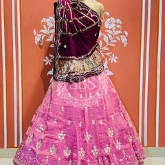 GAZI SILK COSMOS TISSUE GOTA PATTI ZARDOZI LEHENGA