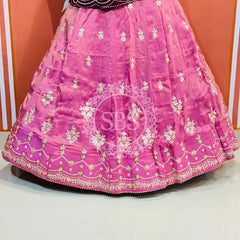 GAZI SILK COSMOS TISSUE GOTA PATTI ZARDOZI LEHENGA