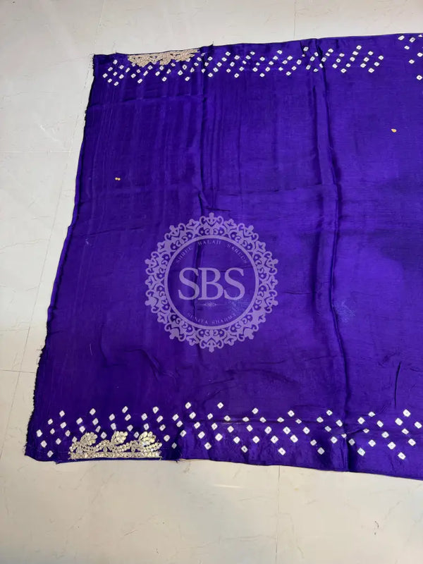GAZI SILK GOTA PATTI BHANDEJ SAREE