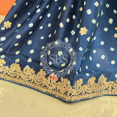 GAZI SILK GOTA PATTI BHANDEJ SAREE