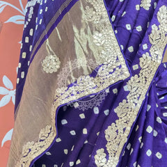 GAZI SILK GOTA PATTI BHANDEJ SAREE