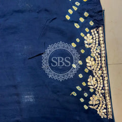 GAZI SILK GOTA PATTI BHANDEJ SAREE