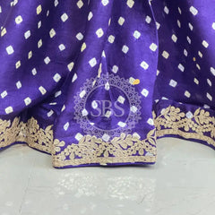GAZI SILK GOTA PATTI BHANDEJ SAREE