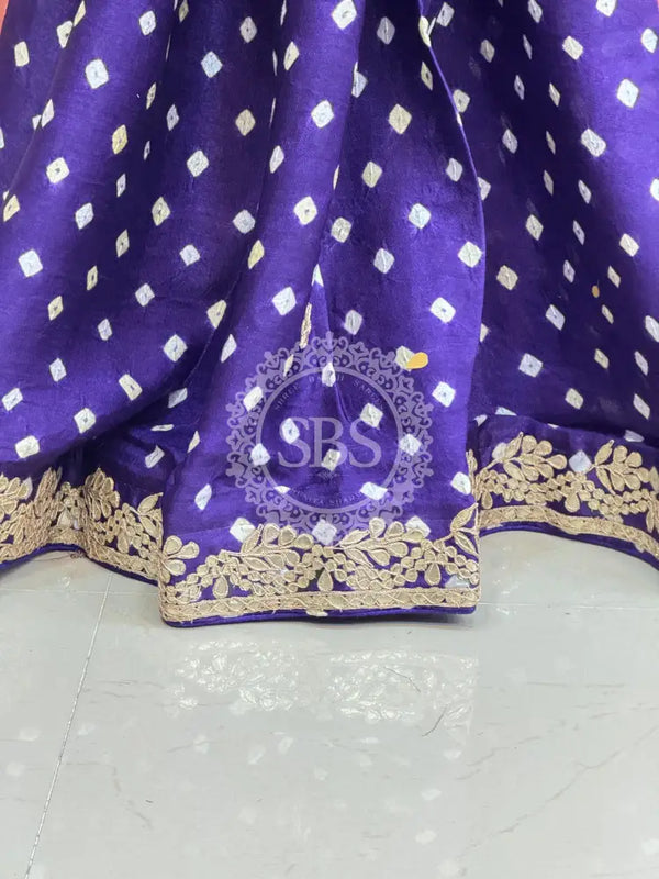 GAZI SILK GOTA PATTI BHANDEJ SAREE