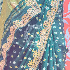 GAZI SILK GOTA PATTI BHANDEJ SAREE