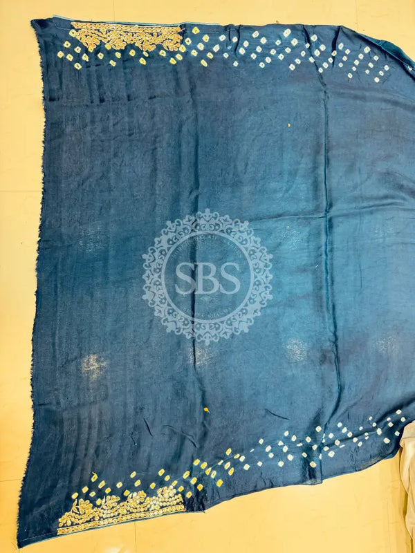 GAZI SILK GOTA PATTI BHANDEJ SAREE