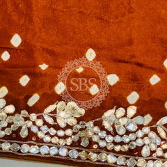 GAZI SILK GOTA PATTI BHANDEJ SAREE