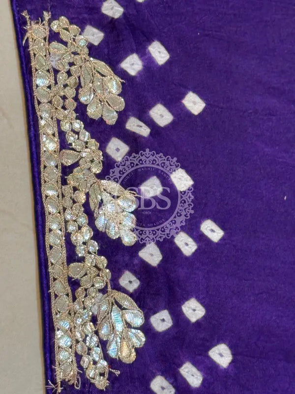 GAZI SILK GOTA PATTI BHANDEJ SAREE