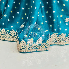 GAZI SILK GOTA PATTI BHANDEJ SAREE