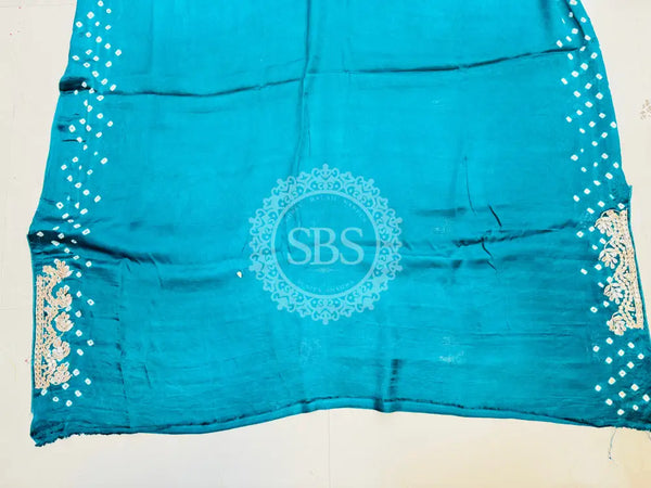 GAZI SILK GOTA PATTI BHANDEJ SAREE