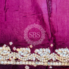 GAZI SILK GOTA PATTI BHANDEJ SAREE