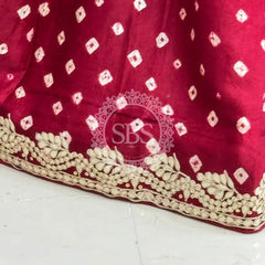 GAZI SILK GOTA PATTI BHANDEJ SAREE