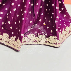 GAZI SILK GOTA PATTI BHANDEJ SAREE