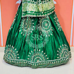 GAZI SILK HANDWORK KACHI PATTI LEHENGA