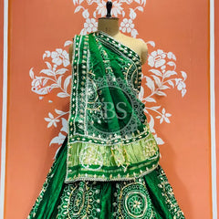 GAZI SILK HANDWORK KACHI PATTI LEHENGA