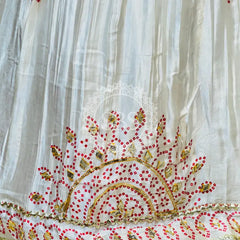 GAZI SILK HANDWORK KACHI PATTI LEHENGA