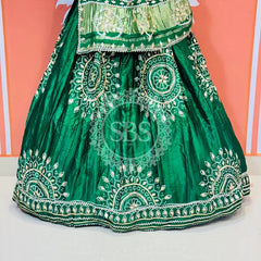 GAZI SILK HANDWORK KACHI PATTI LEHENGA