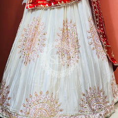 GAZI SILK HANDWORK KACHI PATTI LEHENGA