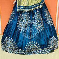 GAZI SILK HANDWORK KACHI PATTI LEHENGA