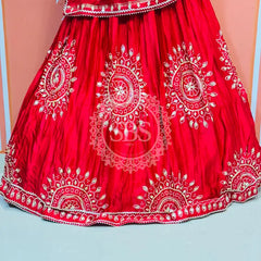 GAZI SILK HANDWORK KACHI PATTI LEHENGA