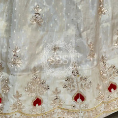 GAZI SILK HANDWORK LEHENGA Red / Free Size