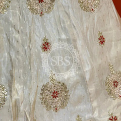 GAZI SILK HANDWORK LEHENGA Red / Free Size