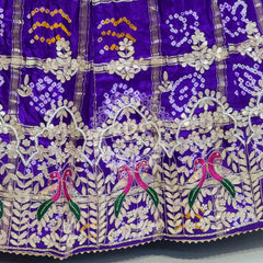 GAZI SILK ZARDOZI GOTA PATTI LEHENGA