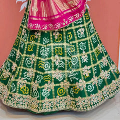GAZI SILK ZARDOZI GOTA PATTI LEHENGA