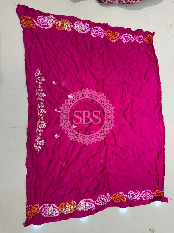 GAZI SILK ZARDOZI GOTA PATTI LEHENGA