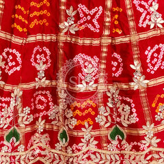 GAZI SILK ZARDOZI GOTA PATTI LEHENGA