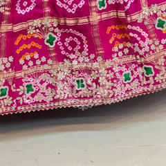 GAZI SILK ZARDOZI GOTA PATTI LEHENGA