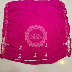 GAZI SILK ZARDOZI GOTA PATTI LEHENGA