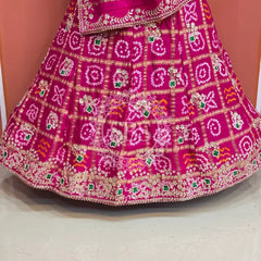 GAZI SILK ZARDOZI GOTA PATTI LEHENGA