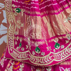 GAZI SILK ZARDOZI GOTA PATTI LEHENGA