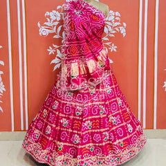 GAZI SILK ZARDOZI GOTA PATTI LEHENGA