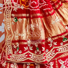 GAZI SILK ZARDOZI GOTA PATTI LEHENGA